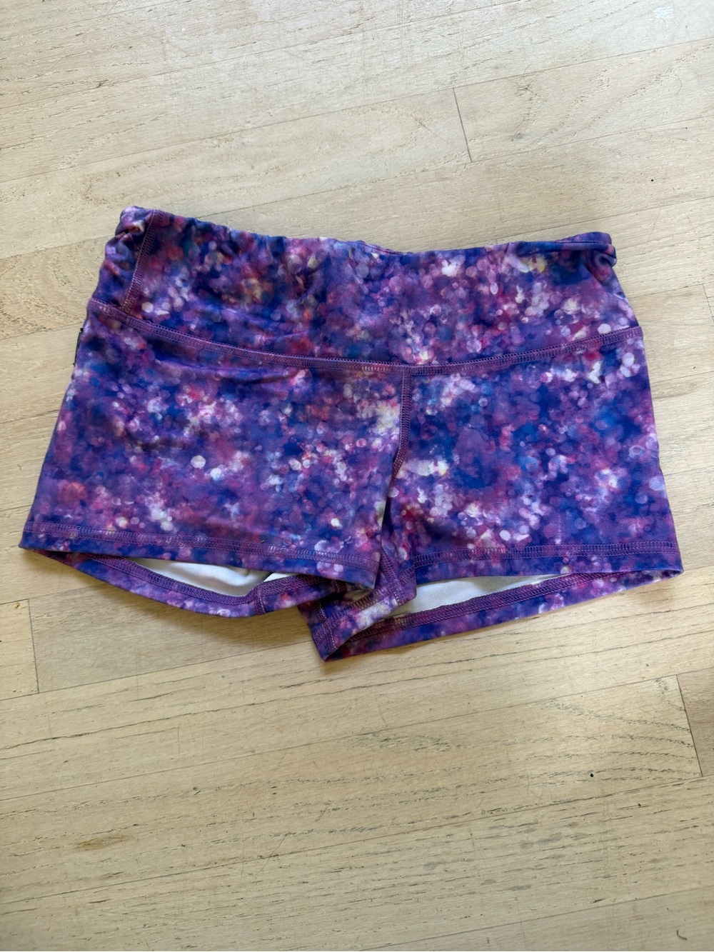 Fleo Purple Speckled Athletic Shorts